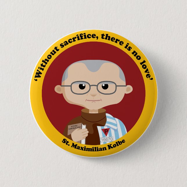 St. Maximilian Kolbe Button (Front)