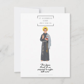 St. Maximilian Kolbe Flat Greeting Card