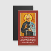 St. Maximilian Kolbe Icon Prayer Magnet (Front/Back)