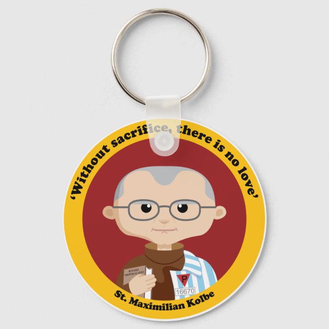 St. Maximilian Kolbe Keychain (Front)