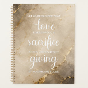 St. Maximilian Kolbe Love Sacrifice Giving Planner