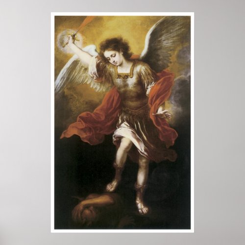 St Michael 1665_66 Bartolome Esteban Murillo Poster
