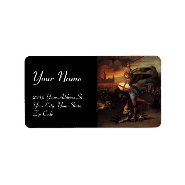 St Michael and the Dragon ,black Label (Front)