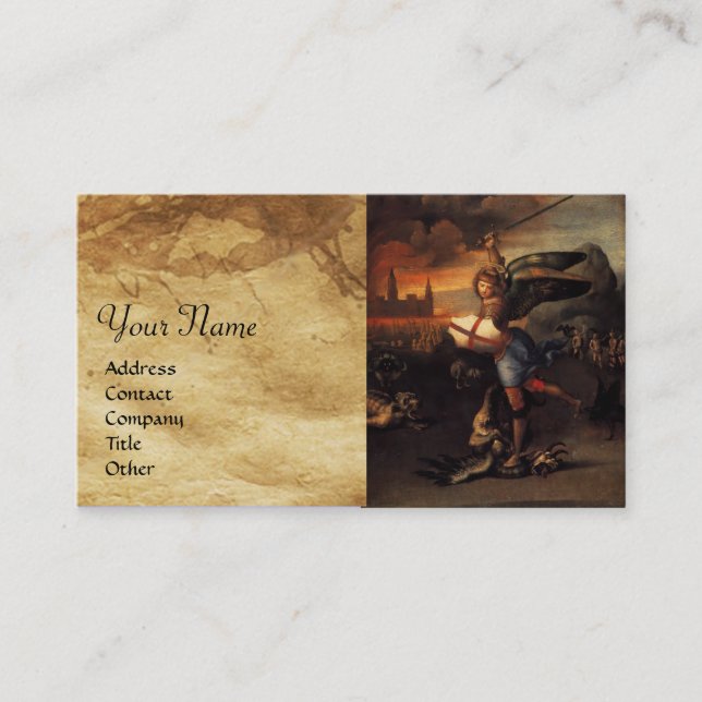 St Michael and the Dragon Business Card (Front)