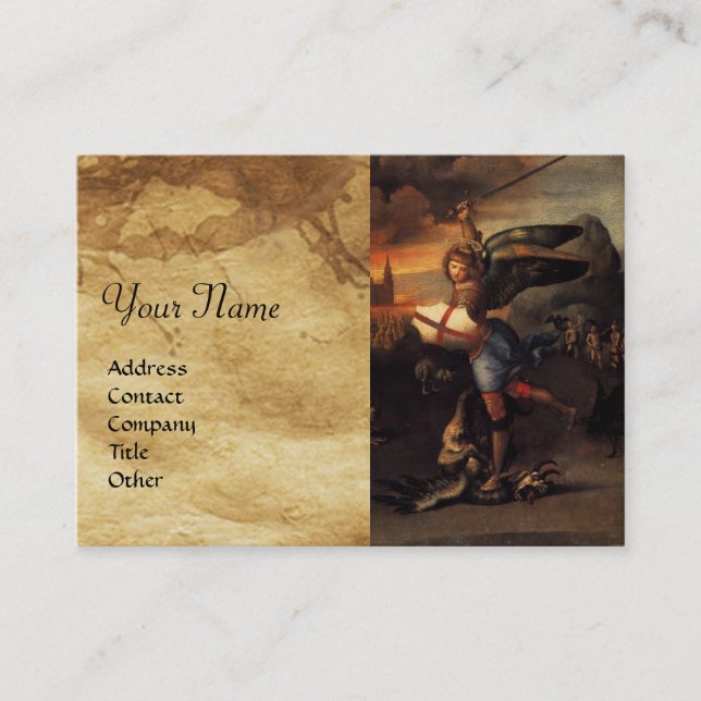 St Michael and the Dragon Business Card (Front)