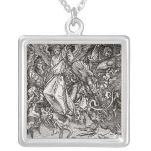 St. Michael and the Dragon, from a Latin Silver Plated Necklace