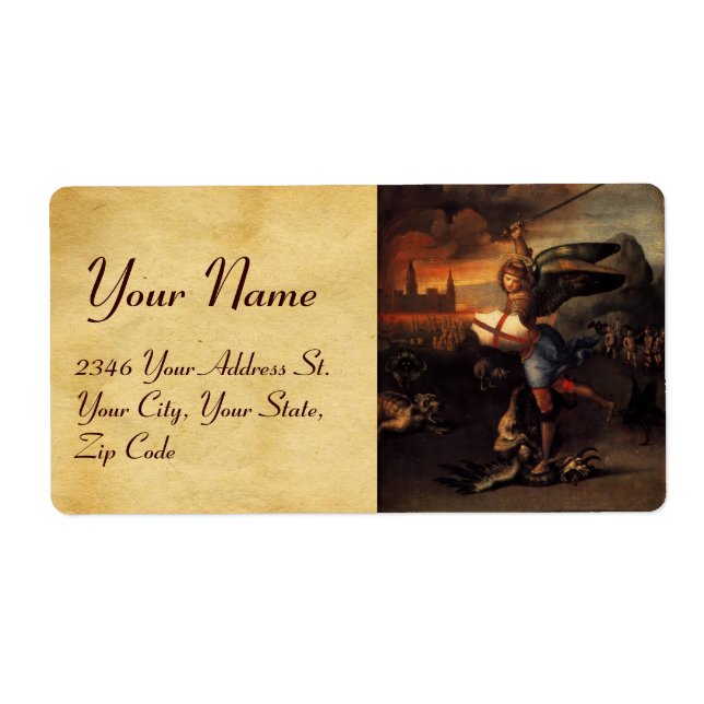 St Michael and the Dragon Label (Front)
