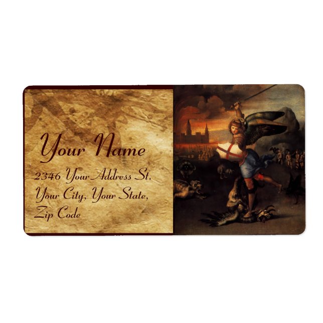 St Michael and the Dragon Label (Front)