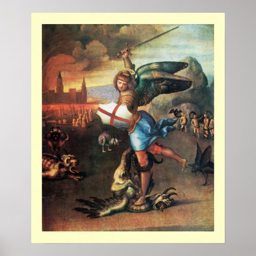 St MICHAEL AND THE DRAGON Poster