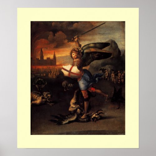 St MICHAEL AND THE DRAGON Poster