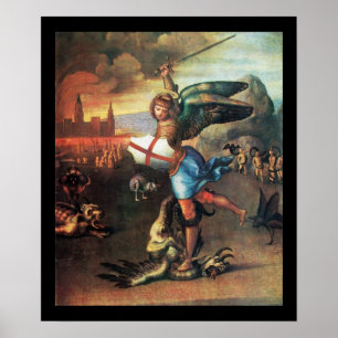 St MICHAEL AND THE DRAGON Poster