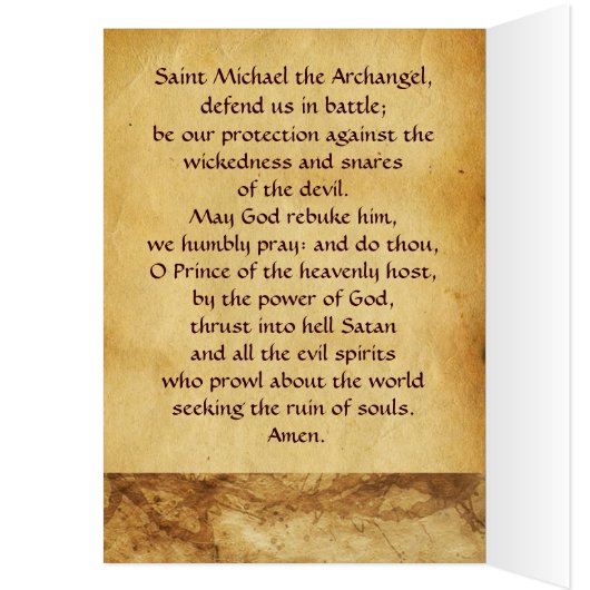 St.Michael and the Dragon Prayer (Inside (Left))