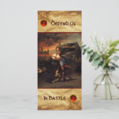 St Michael and the Dragon  Prayer Card (Standing Front)