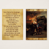 St Michael and the Dragon Prayer Card (Front & Back)