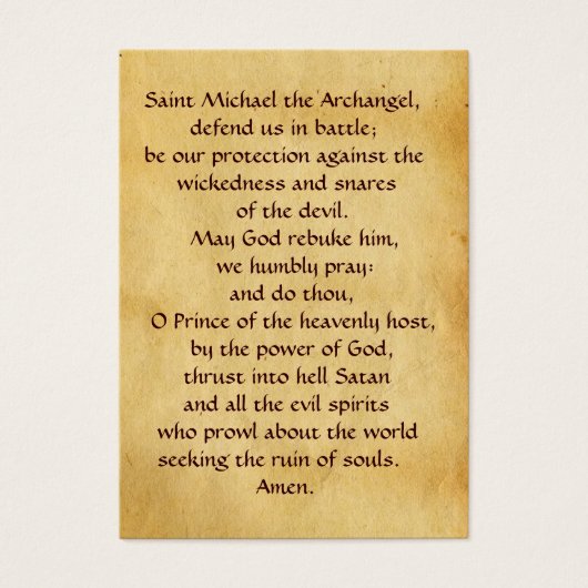 St Michael and the Dragon Prayer Card (Front)