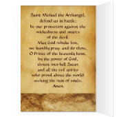 St.Michael and the Dragon  Prayer Cards (Inside (Left))