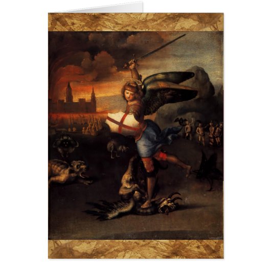St.Michael and the Dragon  Prayer Cards (Front)