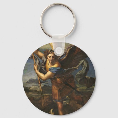 St Michael and the Satan _ Raphael Keychain