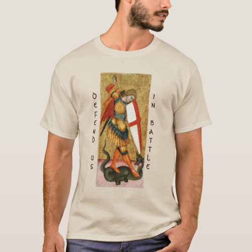 St Michael Archangel and Dragon Sienese T_Shirt