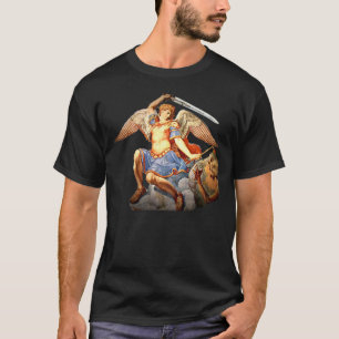 St Michael Archangel Angel Catholic T- Shirt 2