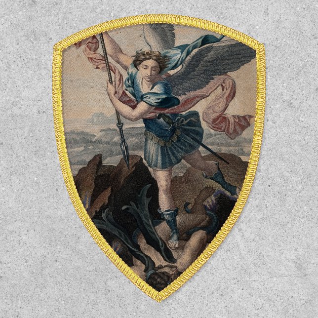 St. Michael Archangel Catholic Angel  Religious Patch (Front)