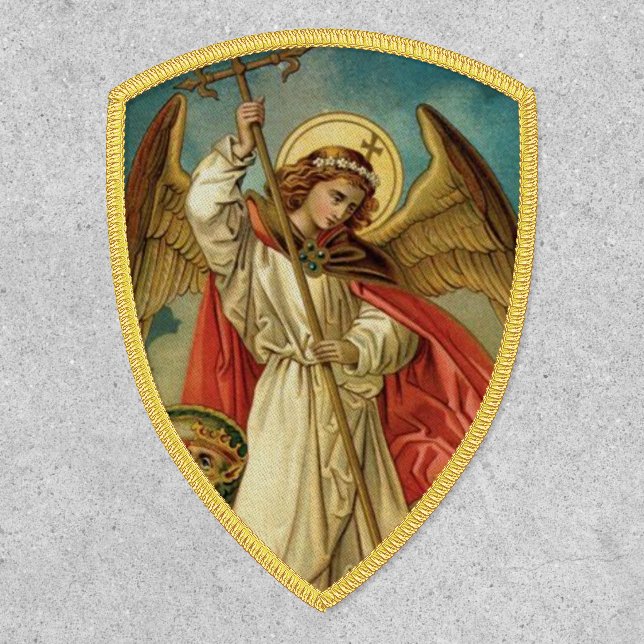 St. Michael Archangel Catholic Angel  Religious Patch (Front)