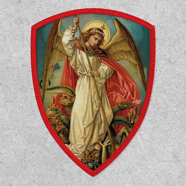 St. Michael Archangel Catholic Angel  Religious Patch (Front)