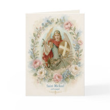 St Michael Archangel Catholic Blessing Card