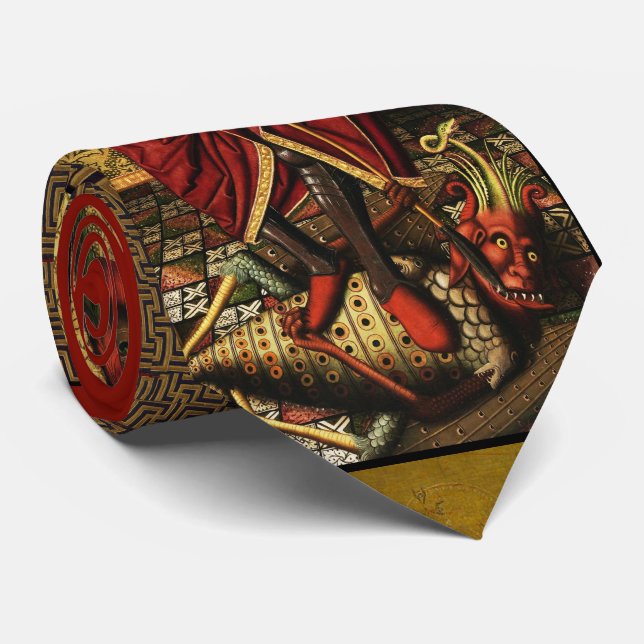 St. Michael Archangel Defeating The Devil Neck Tie (Rolled)