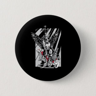 St Michael Archangel Evil Religion Faith Believer Button