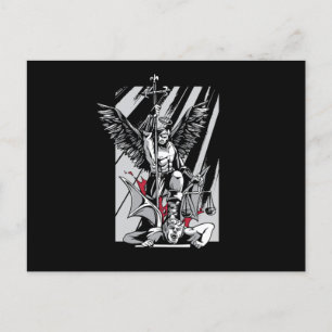 St Michael Archangel Evil Religion Faith Believer Postcard