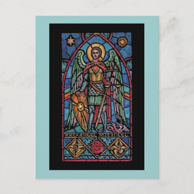 St Michael - Archangel Postcard (Front)