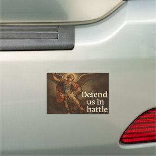 St Michael Archangel Prayer Defend Us Car Magnet