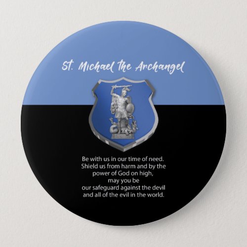 St Michael Archangel Prayer Thinking of You Button