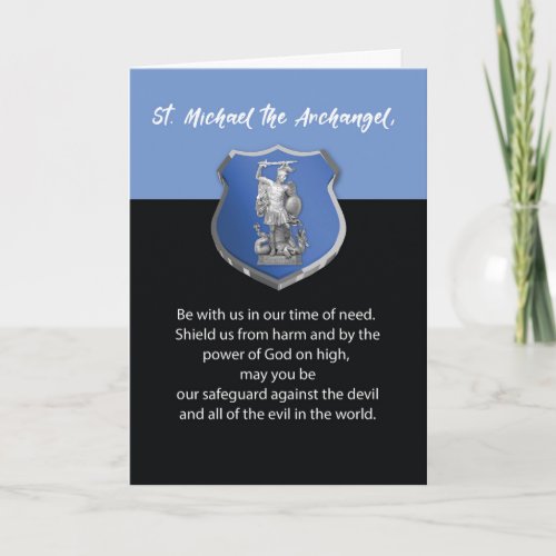 St Michael Archangel Prayer Thinking of You Card
