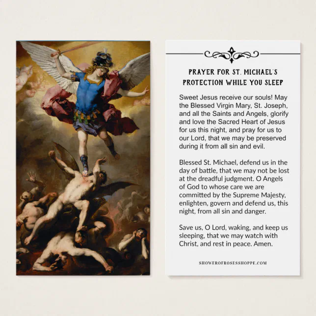 St Michael Archangel Protection Catholic Prayer Zazzle
