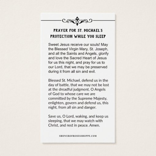 St Michael Archangel Protection Catholic Prayer Zazzle