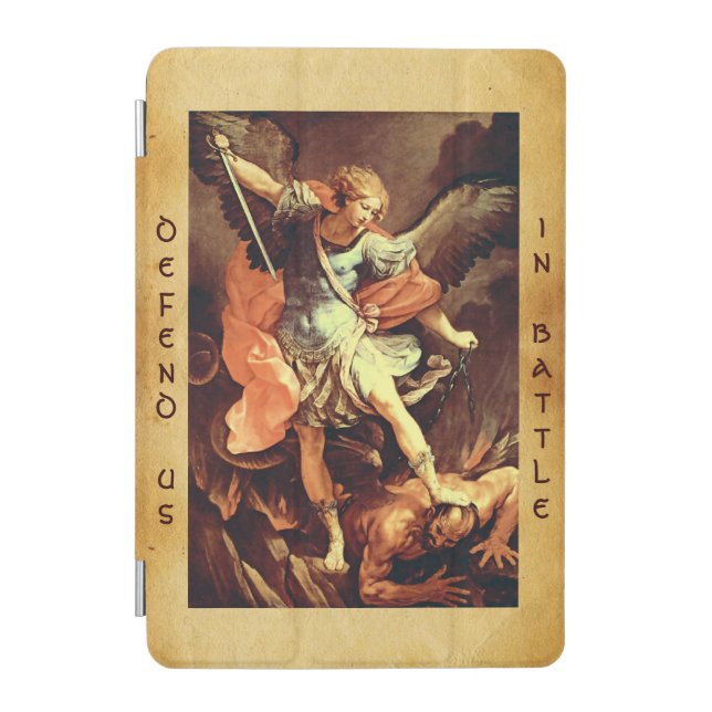 ST. MICHAEL ,ARCHANGEL RED RUBY  Monogram iPad Mini Cover (Front)