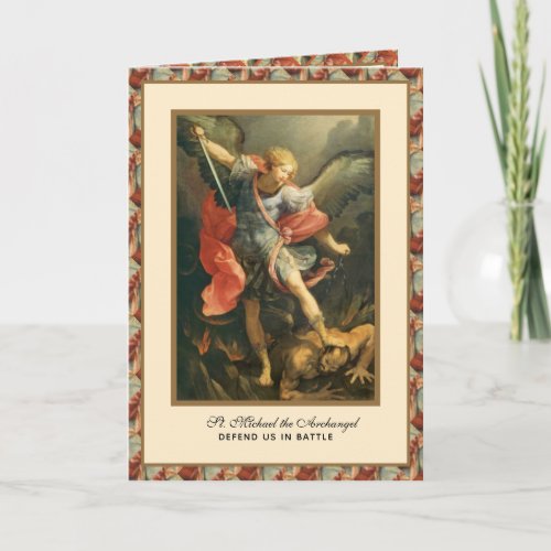 St Michael Archangel Religious Holy Card