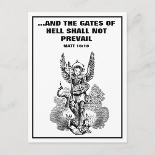 St. MICHAEL ARCHANGEL SCRIPTURE BIBLE VERSE Postcard