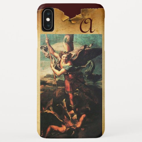 St MICHAEL ARCHANGEL VANGUISHING SATAN Monogram iPhone XS Max Case