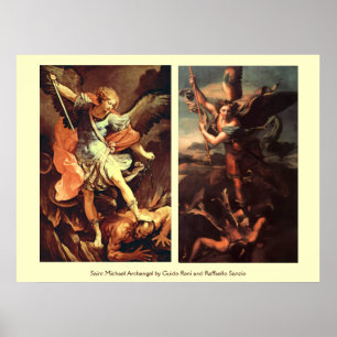 St MICHAEL ARCHANGEL VANGUISHING SATAN Poster