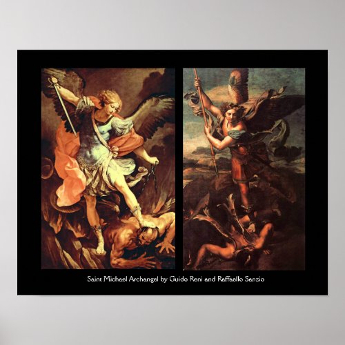 St MICHAEL ARCHANGEL VANGUISHING SATAN Poster