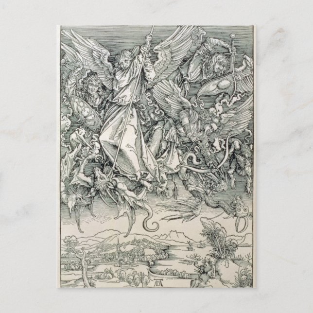 St. Michael Battling with the Dragon Postcard (Front)