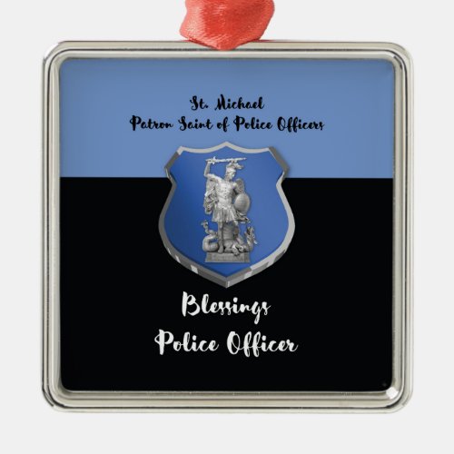 St Michael Blessings to New Police Officer Metal Ornament