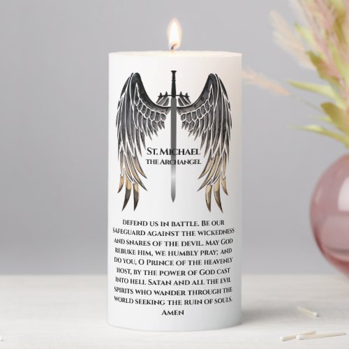 St Michael Candle with Prayer