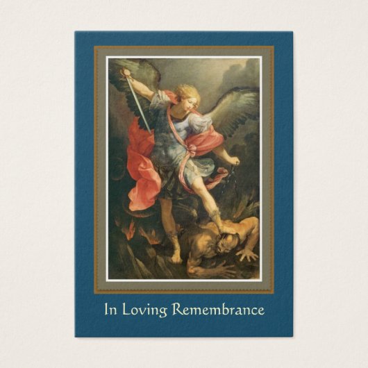 St. Michael Catholic Funeral Memorial Holy Card - (Front)