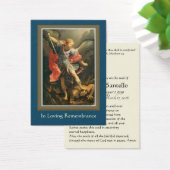 St. Michael Catholic Funeral Memorial Holy Card - (Desk)