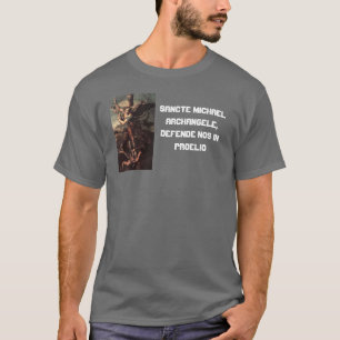 St. Michael Classic Art Latin Prayer T-Shirt