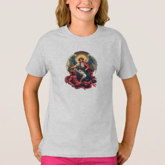St Michael Defeating the Devil Girl's Tee Shirt